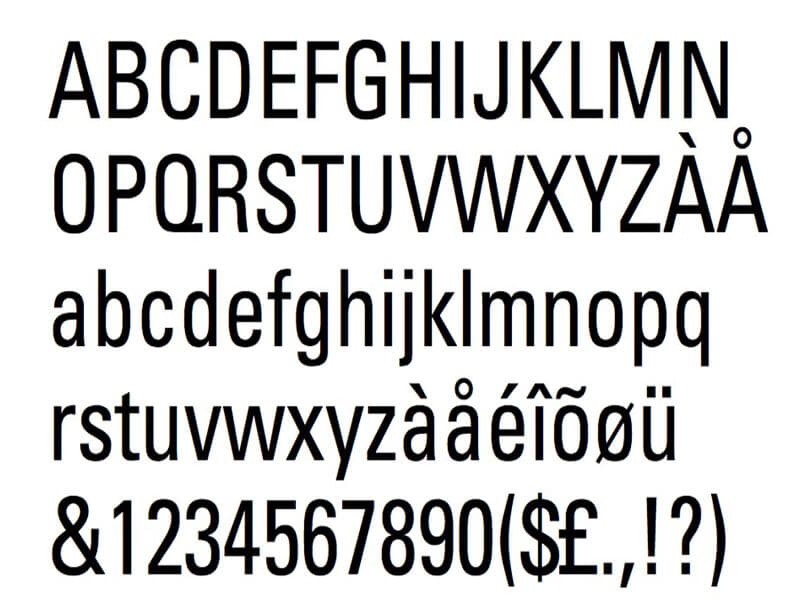 univers typeface