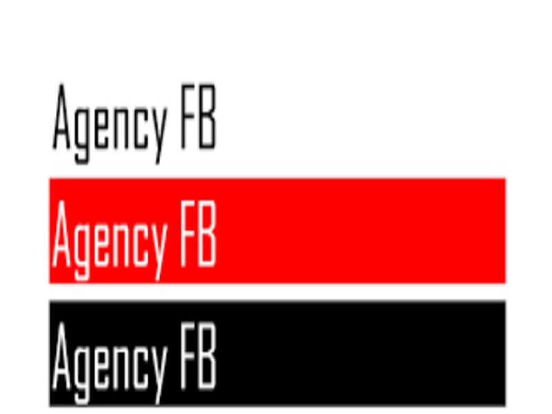 agency fb font