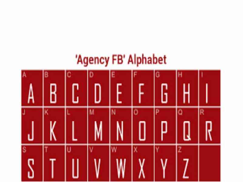 Agency FB Font Family