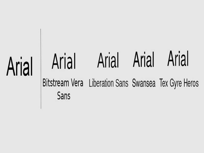 arial font family mac download free