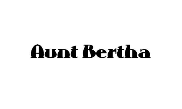 Aunt Bertha By Nick's Fonts