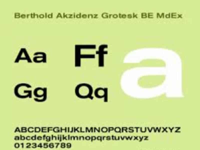 Berthold Akzidenz Grotesk Font