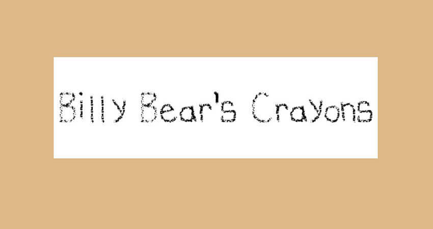 Billy Bear's Crayons Font Free Download