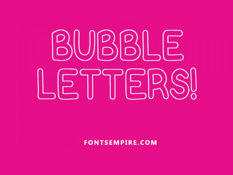bubble letters font color
