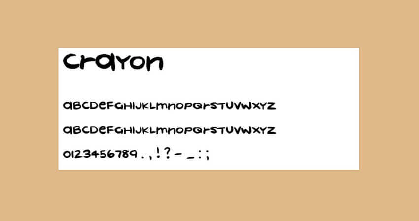 Crayon Paint Font Free Download