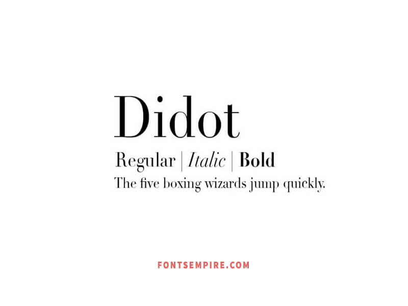 Didot Font Family Free Download