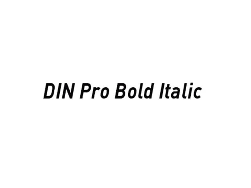Din pro italic bold