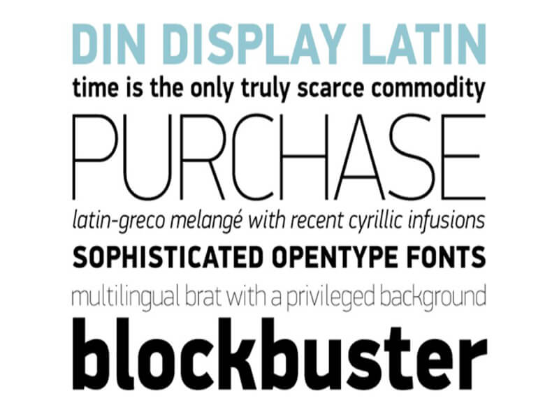 din typeface buy