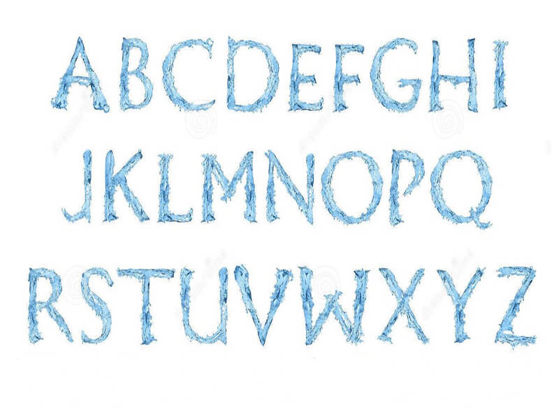 Frozen Font Family Letters