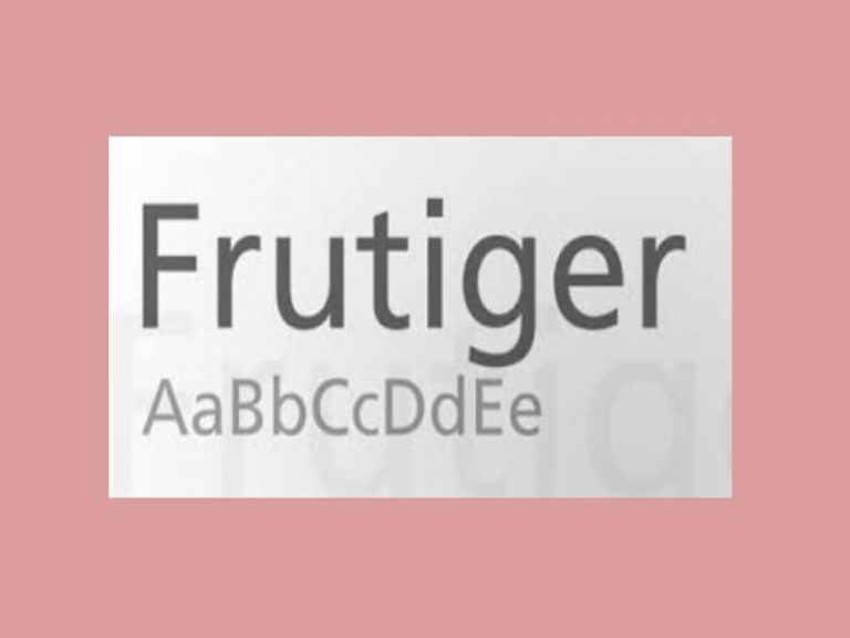 is frutiger a web font