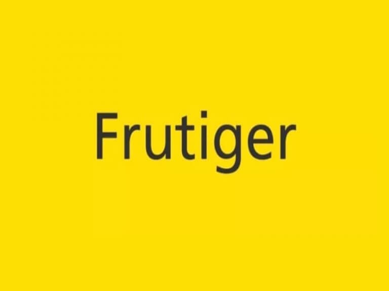 free full family frutiger font