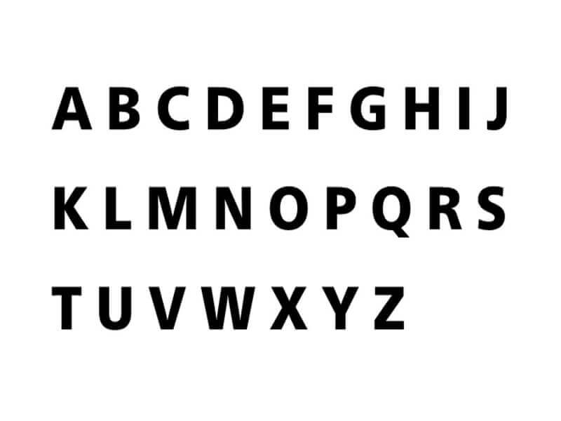 Frutiger Font Symbols