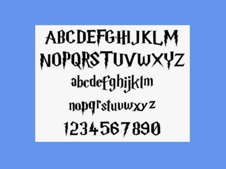 free harry potter font for word