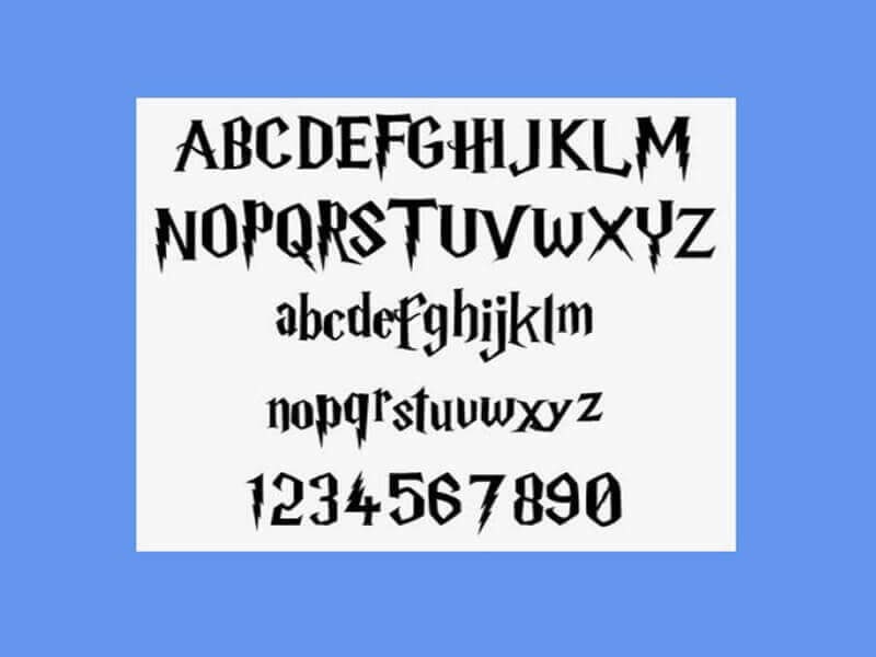 free harry potter font for desktop