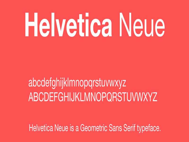 Helvetica Neue Font Family Free Download