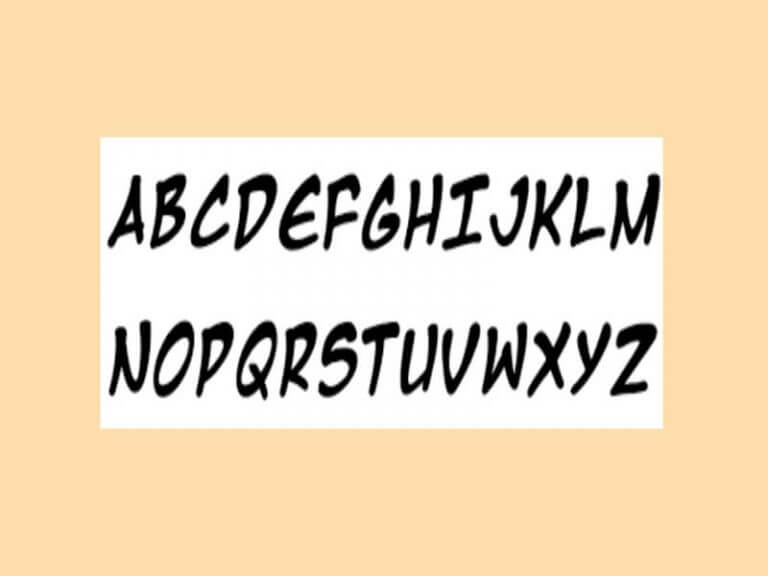 the font used in manga