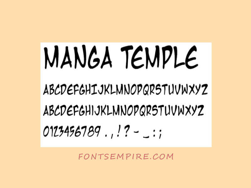 Manga Font Family Free Download