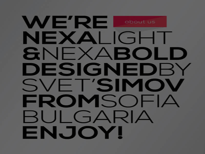 Nexa Family Font - font