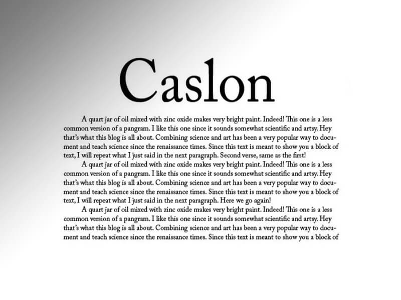 caslon font family free download