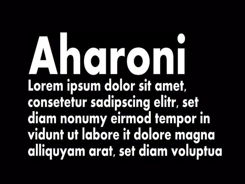 Aharoni Font Family Free