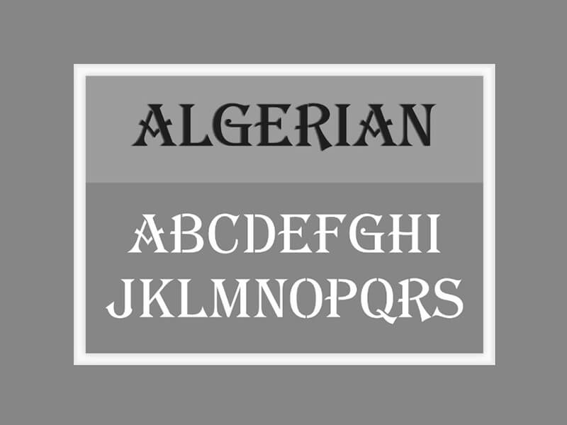 Algerian Font Free Mac