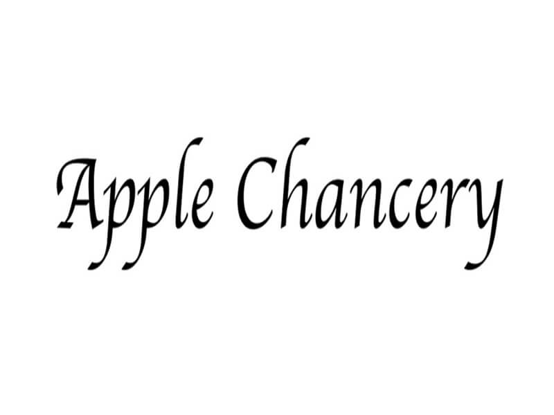 apple chancery font similar for windows