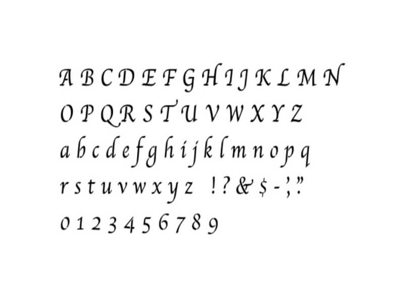 vista print apple chancery font