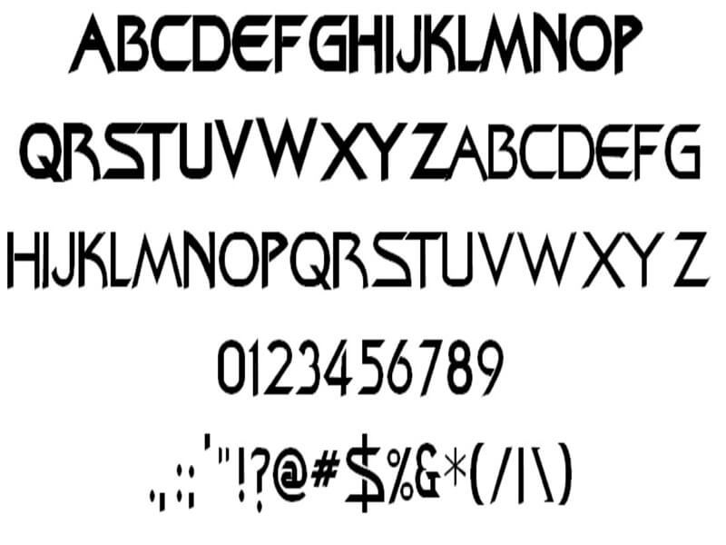 Bajoran Star Terk Font