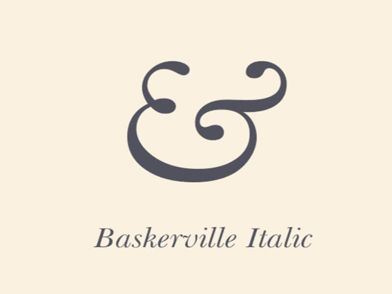 Baskerville Italic Font Free Download