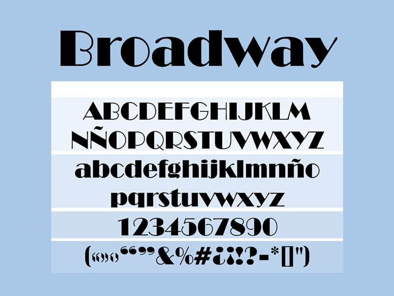 Broadway Font Family Free Download