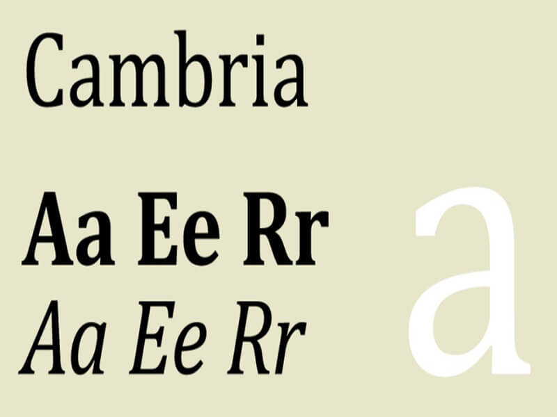 Cambria Math Font Free Download