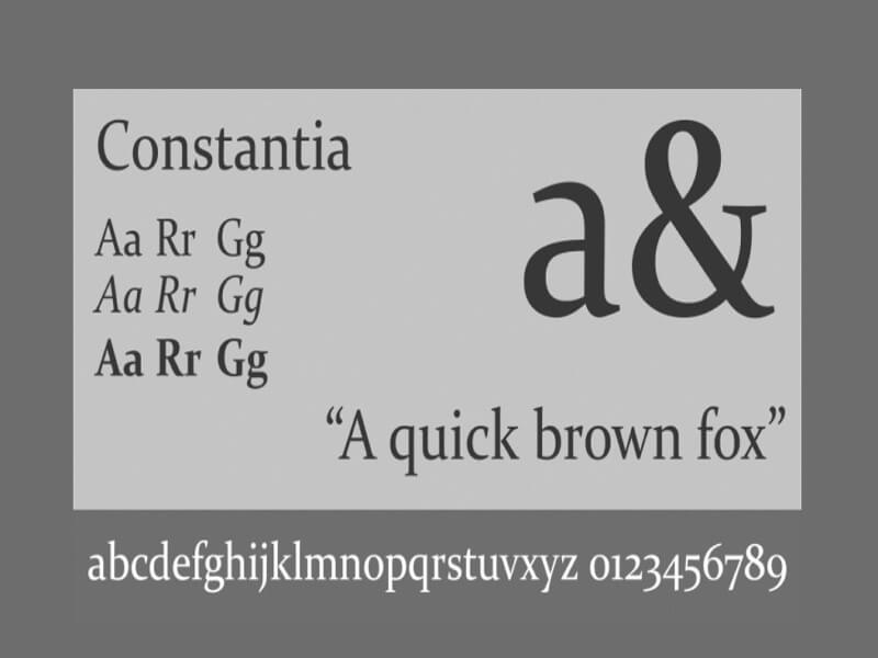 constantia bold font free download mac