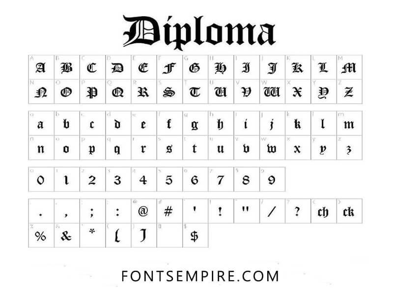 Diploma Font Family Free Download