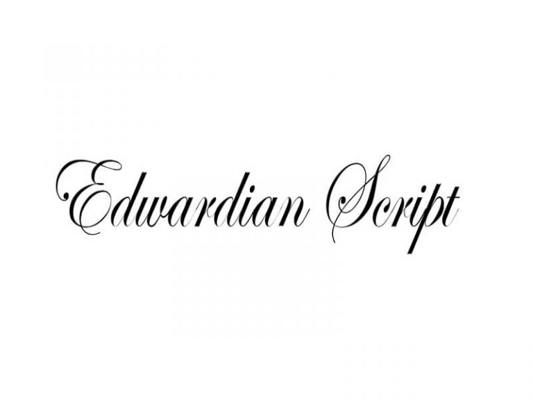 edwardian script typeface poster