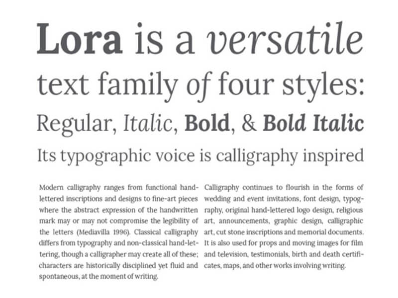 Lora Font Download