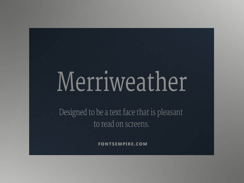 Merriweather Font Family Free Download