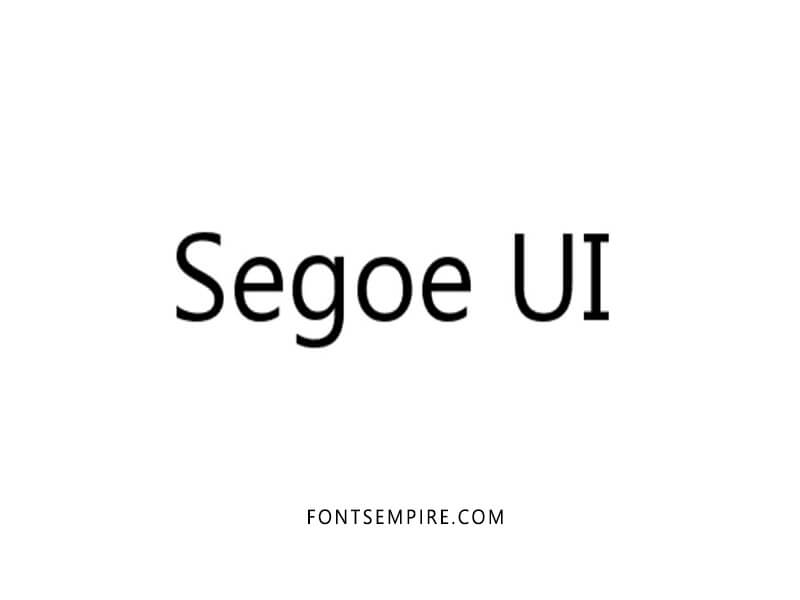 Segoe UI Font Family Free Download