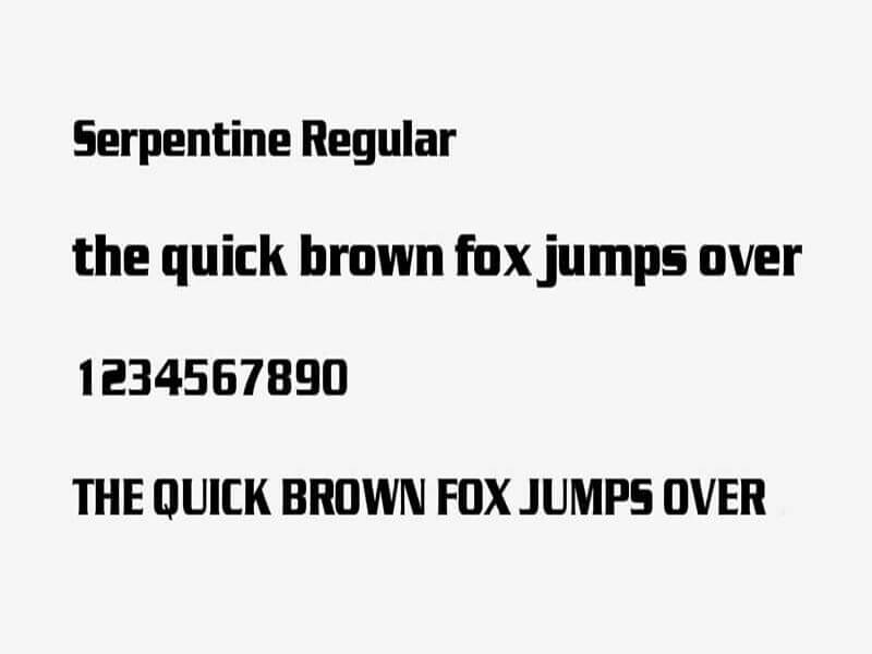 Serpentine Regular Font Download