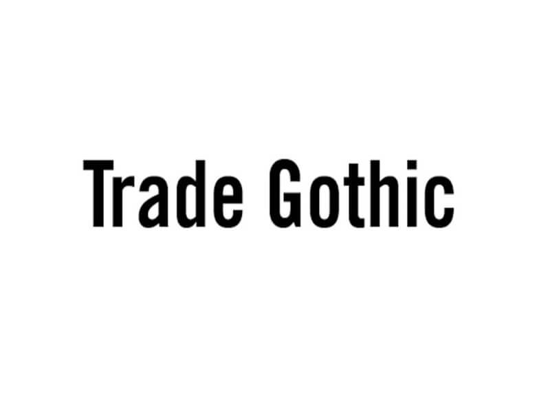 trade gothic typeface reddit