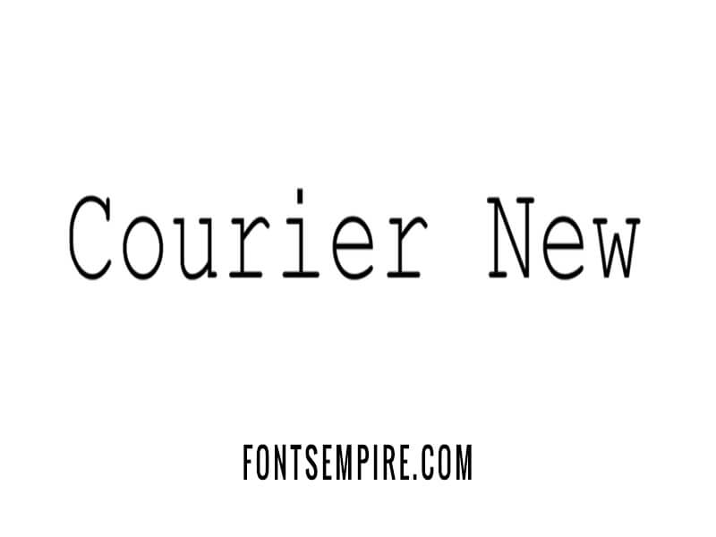 Courier New Font Family Free Download