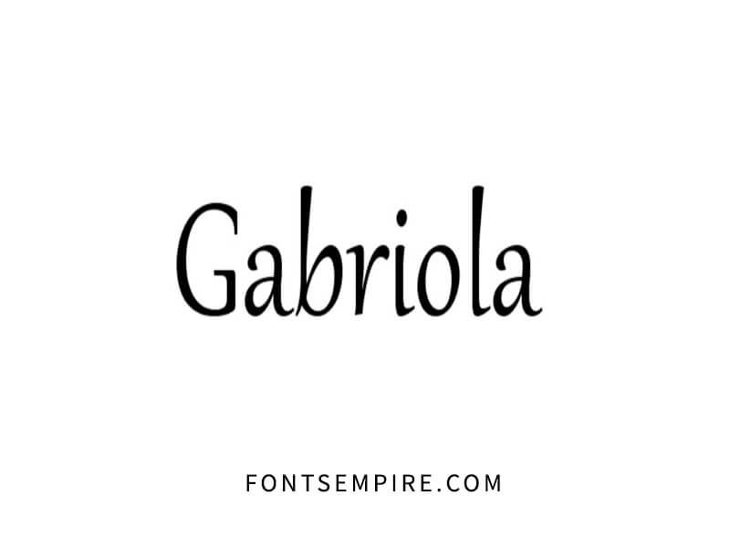 Gabriola Font Family Free Download