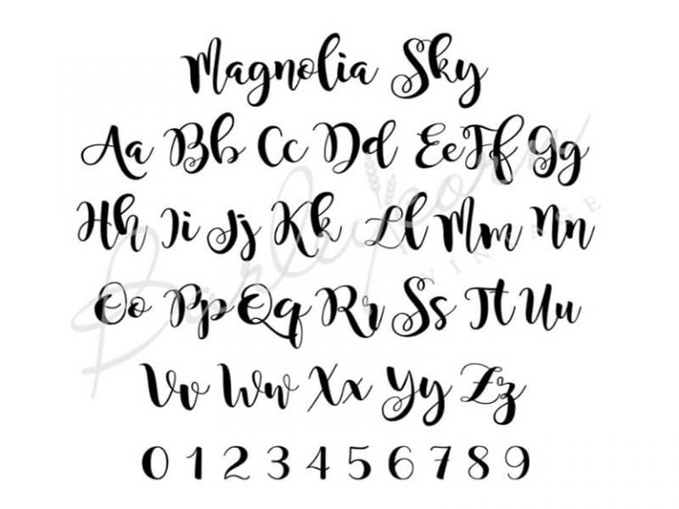 Magnolia Sky Font Free Download - Fonts Empire