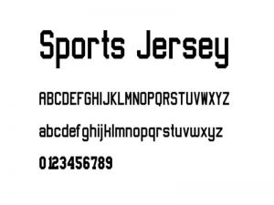 font to use for sports jersey