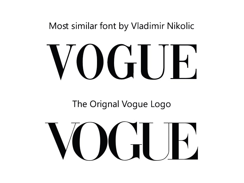 Vogue Fashion Magazine Logo Font Download