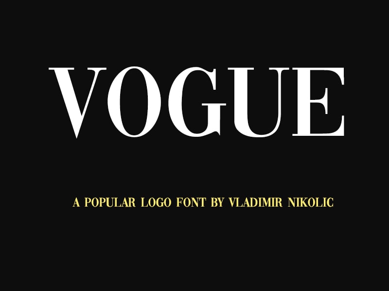 Vogue Font Family Alphabets Free Download