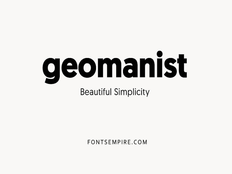 Geomanist Font Family Free Download
