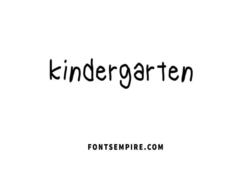 Kindergarten Font Free Download