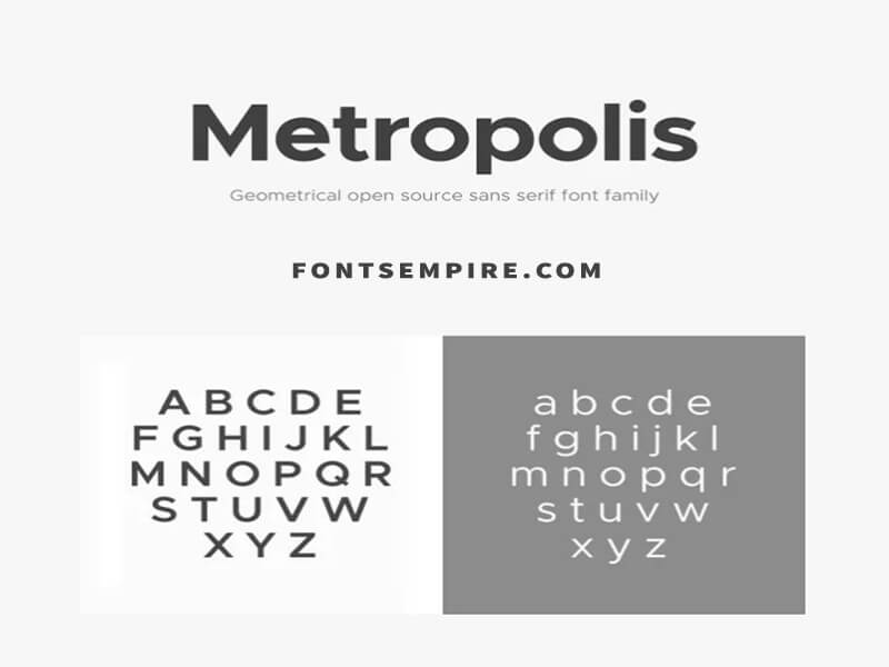 Metropolis Font Family Free Download