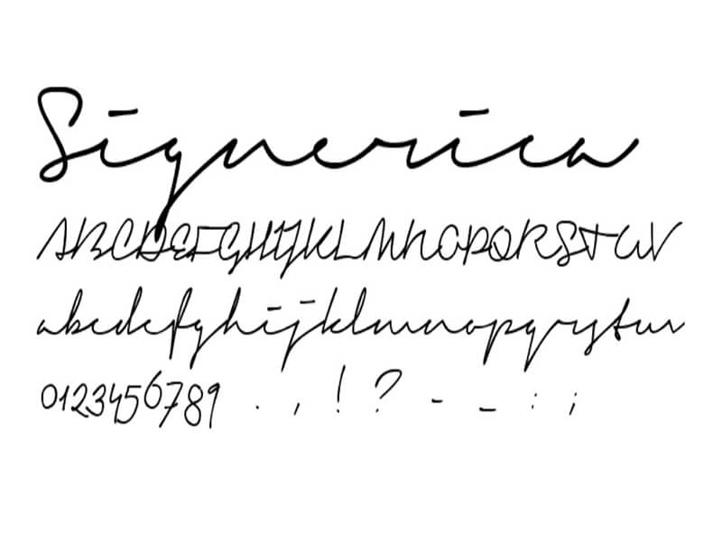 signerica font