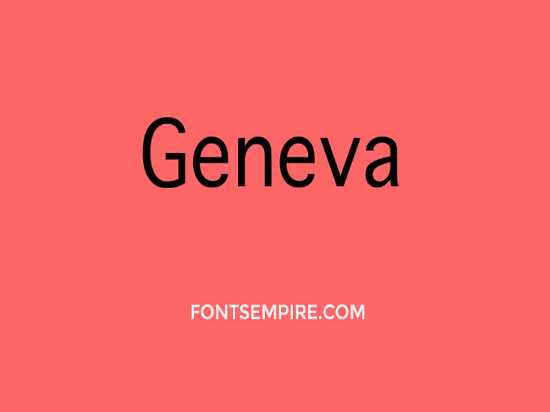Geneva Font Family Free Download